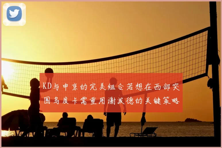 KD与申京的完美组合若想在西部突围乌度卡需重用谢泼德的关键策略